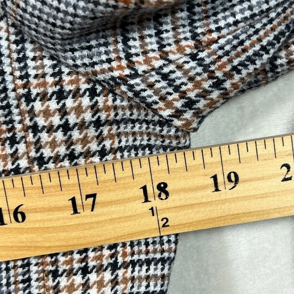 J Crew Size 8 Campbell Plaid Tweed One Button Wool Blend Chic Blazer Coat EUC - Picture 10 of 15